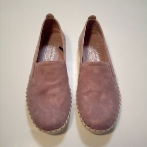 Skechers So Smooth Lavender Vegan Slip On Cushioned Memory Foam Shoe Size 6.5